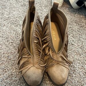 Fringe booties